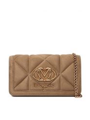 LOVE MOSCHINO Torebka JC5640PP0NKE0105 Beżowy. Brązowe torebki klasyczne damskie Love Moschino, bez wzorów, z materiału, wizytowe, bez kołnierzyka, bez ramiączek. Za 569.99 zł.