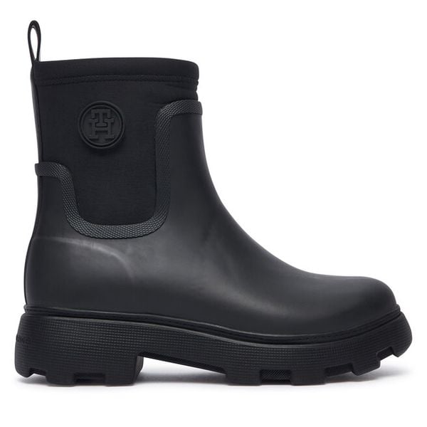 Kalosze Tommy Hilfiger. Czarne kalosze damskie Tommy Hilfiger, bez wzorów. Za 489.99 zł.