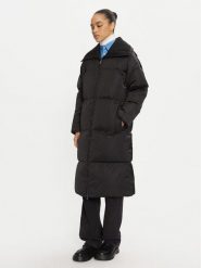 Calvin Klein Płaszcz zimowy K20K207721 Czarny Regular Fit. Czarne płaszcze damskie CALVIN KLEIN, na zimę, l, bez wzorów, z syntetyku. Za 1,189.00 zł.