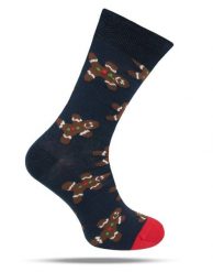 Skarpetki Bawełniane - Tematyczne - Granatowe, Ciastek. Niebieskie skarpetki męskie His Story, bez wzorów, z bawełny. Za 29.99 zł.