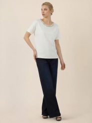 APART Koszulka w kolorze kremowym rozmiar: 36/38. Brązowe bluzki damskie Apart, bez wzorów, bez kołnierzyka, bez ramiączek. Za 159.95 zł.