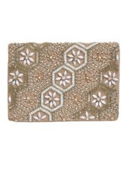 BLE Kopertówka w kolorze jasnobrązowym - 24 x 17 x 3 cm rozmiar: onesize. Brązowe torebki wieczorowe BLE, bez wzorów, z materiału, bez kołnierzyka, bez ramiączek. Za 64.95 zł.