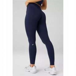 FABLETICS Damskie Legginsy Sportowe Wysoki Stan No-Seam PureLuxe. Niebieskie legginsy damskie FABLETICS, l, bez wzorów, z elastanu. Za 299.99 zł.