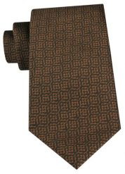 Męski Krawat - Chattier - Głęboki Brąz, Drobny Wzór Geometryczny. Krawaty i muchy męskie Chattier, bez wzorów, z tkaniny, eleganckie. Za 55.00 zł.