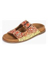 INUOVO Klapki w kolorze czerwono-żółtym rozmiar: 40. Czerwone klapki damskie Inuovo, bez wzorów, bez obcasa. Za 326.99 zł.