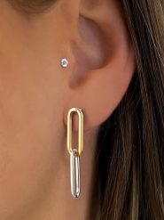 Les Favorites Pozłacane kolczyki-wkrętki rozmiar: onesize. Szare kolczyki damskie Les Favorites, pozłacane. Za 165.99 zł.