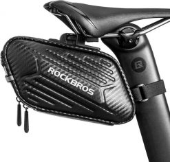Torba pod siodełko rowerowe Rockbros B59 wodoodporna 1,5l. Czarne torebki klasyczne damskie ROCKBROS, bez wzorów, z materiału, duże, bez dodatków. Za 77.00 zł.