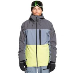 Kurtka do sportów zimowych męska SYCAMORE. Czarne kurtki męskie Quiksilver, na zimę, m, bez wzorów, z materiału, sportowe, bez kaptura. Za 1,149.00 zł.