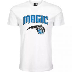 T-Shirt NBA Orlando Magic New Era Blanc. Białe t-shirty męskie New Era, l, bez wzorów, z bawełny, bez kołnierzyka. Za 174.00 zł.