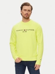 Tommy Hilfiger Bluza Logo MW0MW11596 Żółty Regular Fit. Żółte bluzy bez kaptura męskie Tommy Hilfiger, m, z bawełny. Za 229.99 zł.