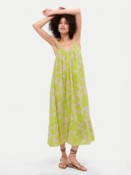 Gap Sukienka letnia 670217-03 Zielony Loose Fit. Zielone sukienki damskie GAP, na lato, xxs, bez wzorów, z bawełny, bez kołnierzyka, bez ramiączek. Za 219.99 zł.