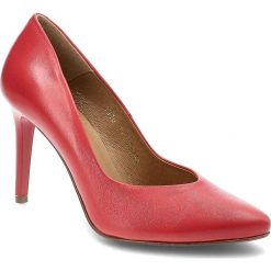 Czerwone Czółenka Clasicco Damskie Eleganckie Obuwie. Czerwone czółenka damskie Clasicco, bez wzorów, ze skóry, bez obcasa, na obcasie. Za 259.00 zł.