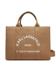KARL LAGERFELD Torebka A1W50010 Brązowy. Brązowe torebki klasyczne damskie Karl Lagerfeld, bez wzorów, z materiału, bez dodatków. Za 389.99 zł.
