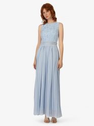 APART Sukienka w kolorze błękitnym rozmiar: 38. Niebieskie sukienki damskie Apart, na co dzień, bez wzorów, z bawełny, bez kołnierzyka, bez ramiączek, maxi, proste. Za 441.45 zł.