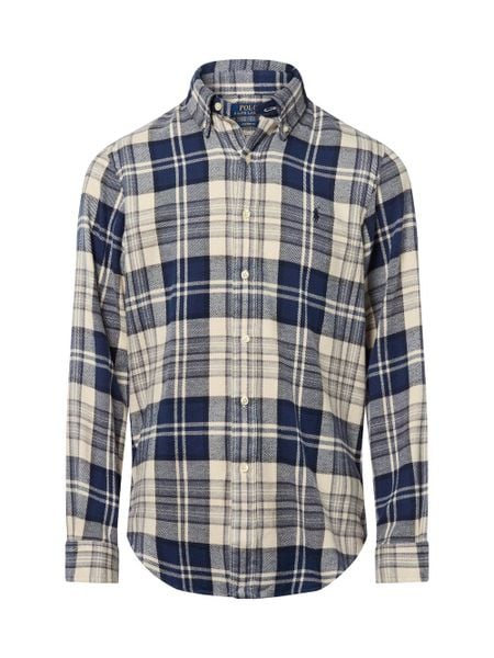 Polo Ralph Lauren koszula flanelowa Mężczyźni Regular Fit Bawełna niebieski|beżowy, XXL. Brązowe koszule męskie Polo Ralph Lauren, m, bez wzorów, z bawełny, bez kołnierzyka, bez ramiączek. Za 599.95 zł.