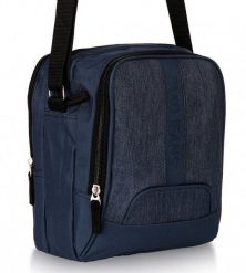 Torebka, Listonoszka Granatowa z Regulowanym Paskiem, Zapinana na Zamek -Pako Jeans. Niebieskie saszetki męskie Pako Jeans, z jeansu. Za 59.00 zł.