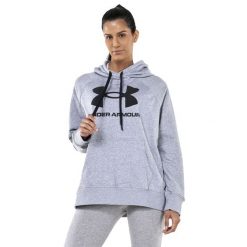 Bluza Z Kapturem Damska Polar Rival. Szare bluzy z kapturem damskie Under Armour, z polaru. Za 266.99 zł.