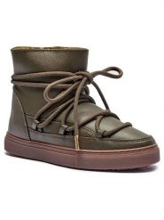 INUIKII Botki zimowe "Grape" w kolorze khaki rozmiar: 37. Brązowe botki damskie Inuikii, na zimę, bez obcasa, bez zapięcia. Za 655.78 zł.