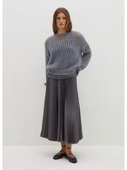 STEFANEL Spódnica w kolorze szarym rozmiar: M. Szare spódniczki damskie Stefanel, m, bez wzorów, midi. Za 239.99 zł.