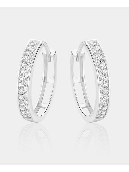 Revoni Złote kolczyki-kreole z cyrkoniami rozmiar: onesize. Szare kolczyki damskie Revoni, z cyrkonią, złote. Za 2,261.99 zł.