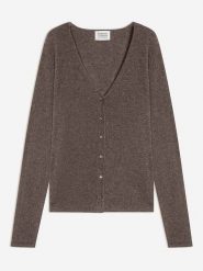 AUTHENTIC CASHMERE Kaszmirowy kardigan w kolorze jasnobrązowym rozmiar: S. Brązowe kardigany damskie AUTHENTIC CASHMERE, s, bez wzorów, z kaszmiru. Za 344.54 zł.