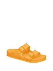 Birkenstock Klapki w kolorze żółtym rozmiar: 37. Żółte klapki damskie Birkenstock, bez wzorów, bez obcasa. Za 160.95 zł.