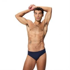 Kąpielówki męskie Speedo Hyperboom Brief. Niebieskie kąpielówki męskie Speedo, m, bez wzorów, z materiału, na fitness i siłownię. Za 135.99 zł.