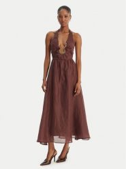 Bardot Sukienka koktajlowa Cavarly 60361DB Brązowy Regular Fit. Brązowe sukienki damskie BARDOT, bez wzorów, wizytowe, bez kołnierzyka, bez ramiączek. Za 1,129.00 zł.