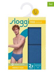 Sloggi Slipy (2 pary) w kolorze niebieskim rozmiar: XXL. Niebieskie slipki męskie Sloggi, bez wzorów. Za 43.78 zł.