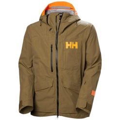 Kurtka narciarska Helly Hansen Ridge Infinity. Brązowe kurtki męskie Helly Hansen, m, bez wzorów, bez kaptura, narciarskie. W wyprzedaży za 2,774.50 zł.