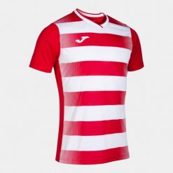 Koszulka do piłki nożnej męska Joma Europa V. Białe t-shirty sportowe męskie Joma, m, bez ramiączek, do piłki nożnej. W wyprzedaży za 128.80 zł.