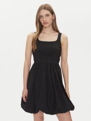 JDY Sukienka letnia Mio 15350930 Czarny Regular Fit. Czarne sukienki damskie JDY, na lato, m, bez wzorów, z bawełny, bez kołnierzyka, bez ramiączek. Za 139.99 zł.