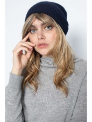 Perfect Cashmere Czapka "Popi" w kolorze granatowym rozmiar: onesize. Niebieskie czapki zimowe damskie Perfect Cashmere, z kaszmiru. Za 169.26 zł.