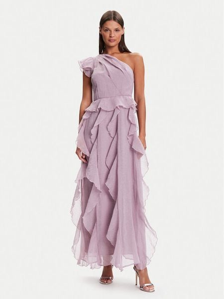 Vero Moda Sukienka koktajlowa Sabrina 10343819 Fioletowy Regular Fit. Fioletowe sukienki damskie Vero Moda, s, bez wzorów, z syntetyku, wizytowe, bez kołnierzyka, bez ramiączek. Za 289.99 zł.