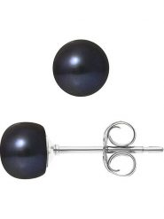 Mitzuko Kolczyki-wkrętki z perłami w kolorze granatowym rozmiar: onesize. Niebieskie kolczyki damskie Mitzuko, z perłą, srebrne. Za 191.88 zł.
