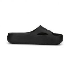 Klapki damskie Puma Shibusa. Czarne klapki damskie Puma, bez wzorów, z materiału, bez obcasa. Za 337.00 zł.