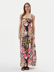 Maaji Sukienka letnia Patchwork Rose Evangeline PT2638CLD001 Kolorowy Regular Fit. Czerwone sukienki damskie Maaji, na lato, l, bez wzorów, z wiskozy, bez kołnierzyka, bez ramiączek. Za 399.99 zł.