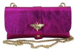 Listonoszka metalizowana BARBERINI'S fuksja 958/1-14. Czerwone shopper bag damskie Barberinis, bez wzorów, ze skóry, bez dodatków. Za 119.99 zł.