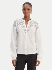 Morgan Koszula 261-TNICOLE Biały Regular Fit. Białe koszule damskie Morgan, s, bez wzorów, z syntetyku, bez kołnierzyka, bez ramiączek. Za 229.99 zł.