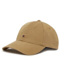 Czapka z daszkiem Tommy Hilfiger. Brązowe czapki z daszkiem damskie Tommy Hilfiger, bez wzorów. Za 119.99 zł.