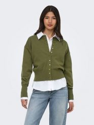 ONLY Kardigan w kolorze khaki rozmiar: S. Brązowe kardigany damskie Only, s, bez wzorów. Za 123.45 zł.