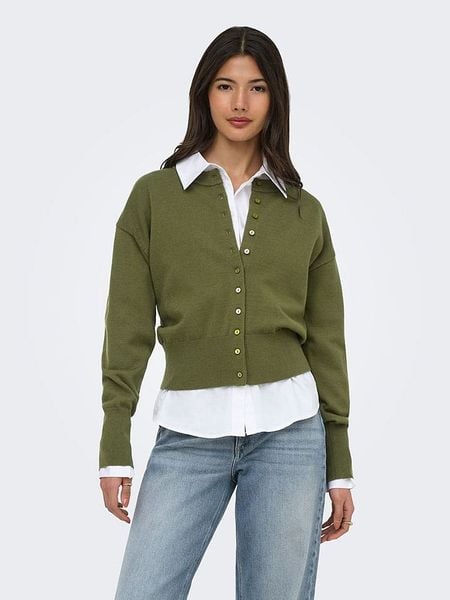 ONLY Kardigan w kolorze khaki rozmiar: S. Brązowe kardigany damskie Only, s, bez wzorów. Za 123.45 zł.