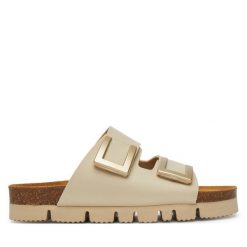 Klapki Dr. Brinkmann. Białe klapki damskie Dr. Brinkmann, bez wzorów, bez obcasa. Za 269.99 zł.