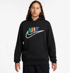 Bluza z Kapturem Club Futura Rozmiar XL Czarny - FZ0772-010. Brązowe bluzy sportowe męskie Nike, bez wzorów, z materiału, bez kołnierzyka, bez ramiączek. Za 347.95 zł.