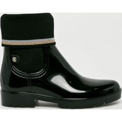Tommy Hilfiger - Kalosze. Czarne kalosze damskie Tommy Hilfiger, bez wzorów, z materiału. W wyprzedaży za 269.90 zł.