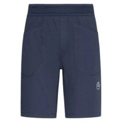 Szorty La Sportiva Flatanger. Niebieskie szorty męskie La Sportiva, bez wzorów, z tkaniny. Za 385.55 zł.