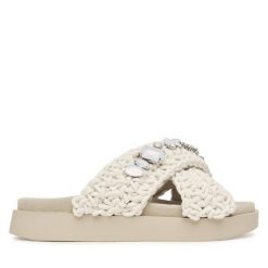 Klapki Inuikii. Białe klapki damskie Inuikii, bez wzorów, bez obcasa. Za 899.99 zł.