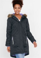 Płaszcz funkcyjny outdoorowy, nieprzemakalny. Czarne kurtki przeciwdeszczowe damskie bonprix, s, bez kaptura. Za 339.99 zł.