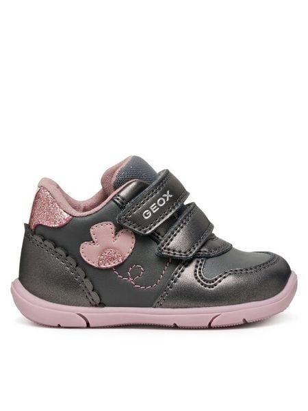 Geox Sneakersy B Zapito B566DC 0NFBC C1325 Szary. Szare buty sportowe dziewczęce Geox, bez wzorów, ze skóry, bez zapięcia. Za 129.99 zł.