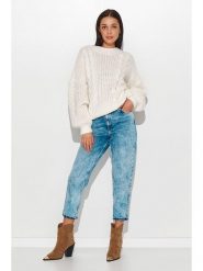 Nominou Sweter w kolorze kremowym rozmiar: onesize. Brązowe swetry klasyczne damskie Nominou, z wełny, bez kołnierzyka. Za 132.05 zł.